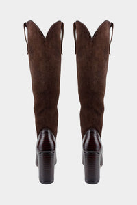 Botas con acabado de piel exótico 