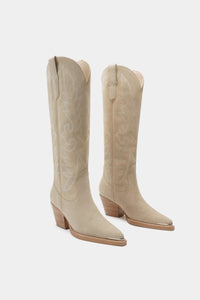 botas de gamuza vaqueras de diseñador estilo loro pianna