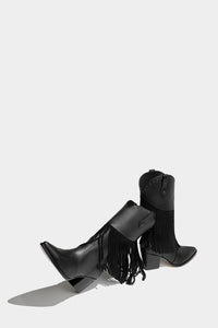 botas negras vaqueras con tacón cubano