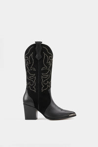 botas de piel color negro para mujer estilo ariat 