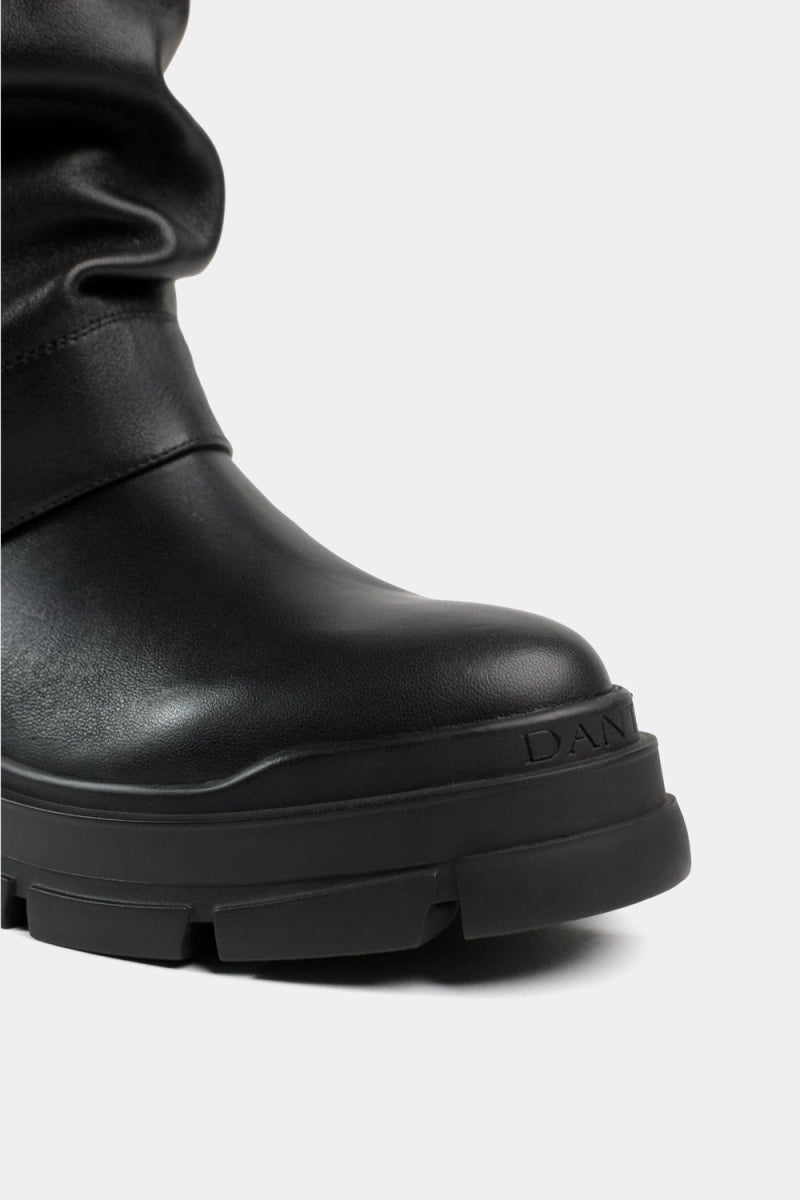 Botas combat estilo dior color negra para dama